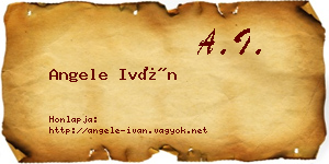 Angele Iván névjegykártya
